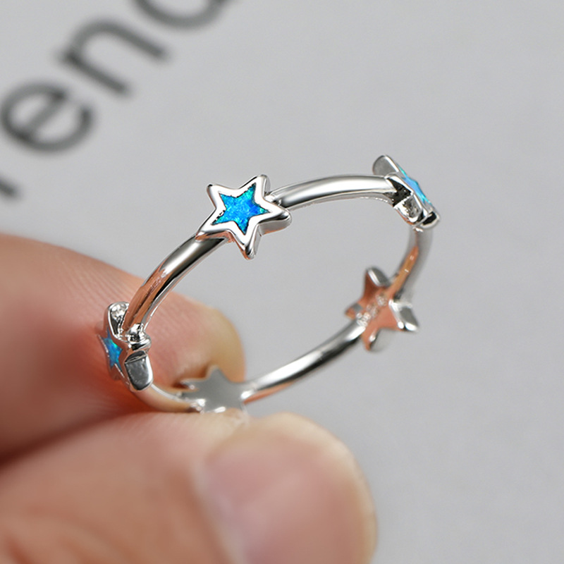 Women'S Accessories Australia - خاتم بنتاغرام أبيض بتصميم أسترالي، تصميم