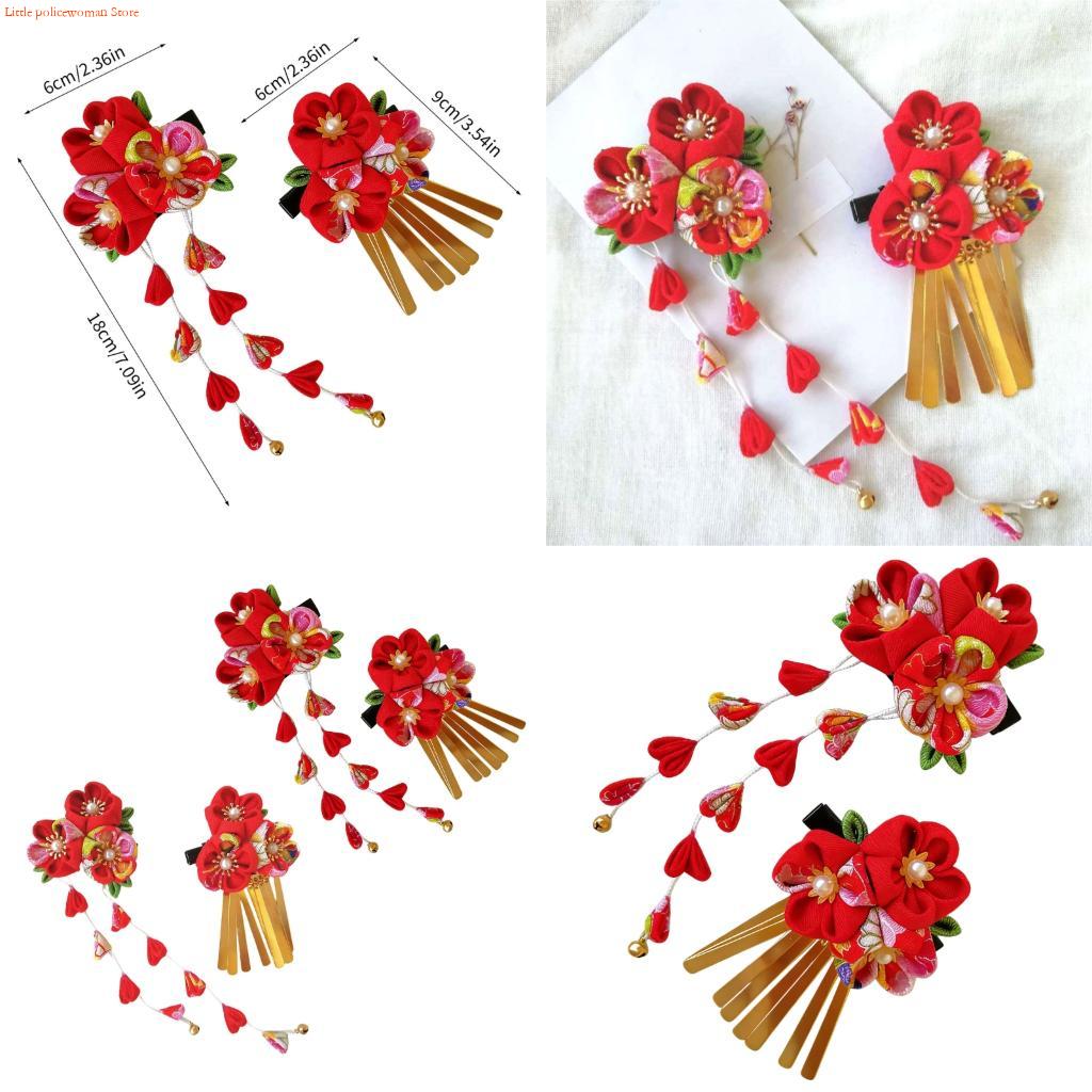 Women Accessories Description - F92D الأنماط اليابانية التقليدية النسيج زهرة