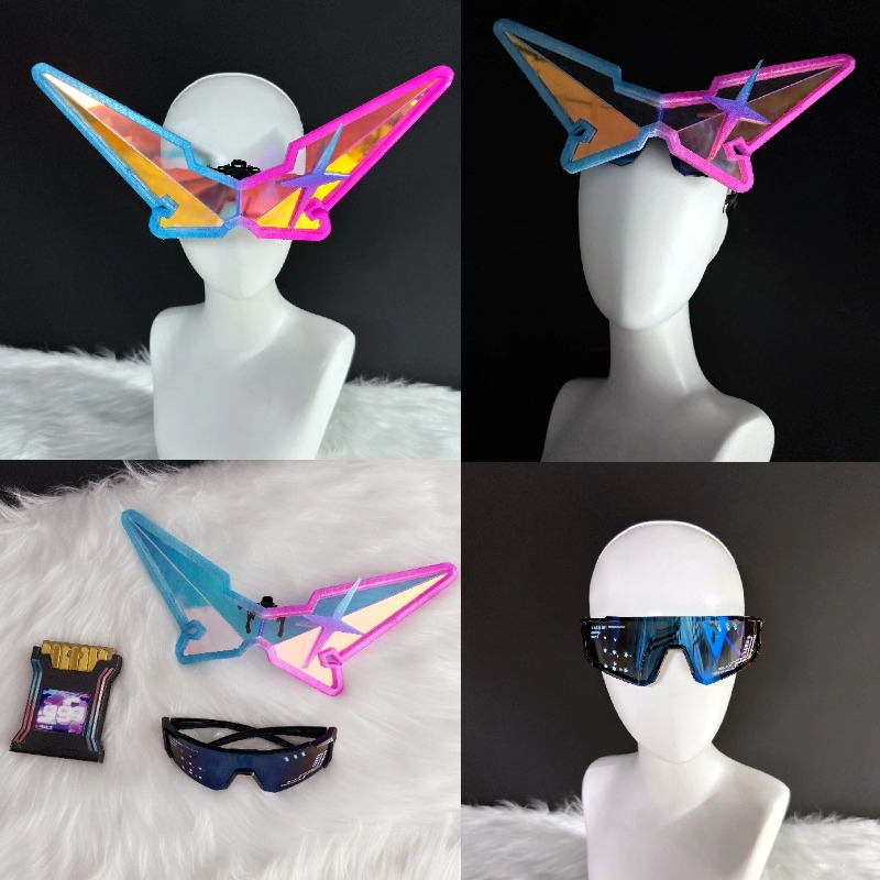 Women Accessories Set - مجموعة نظارات ملونة لشخصية سيلفر وولف