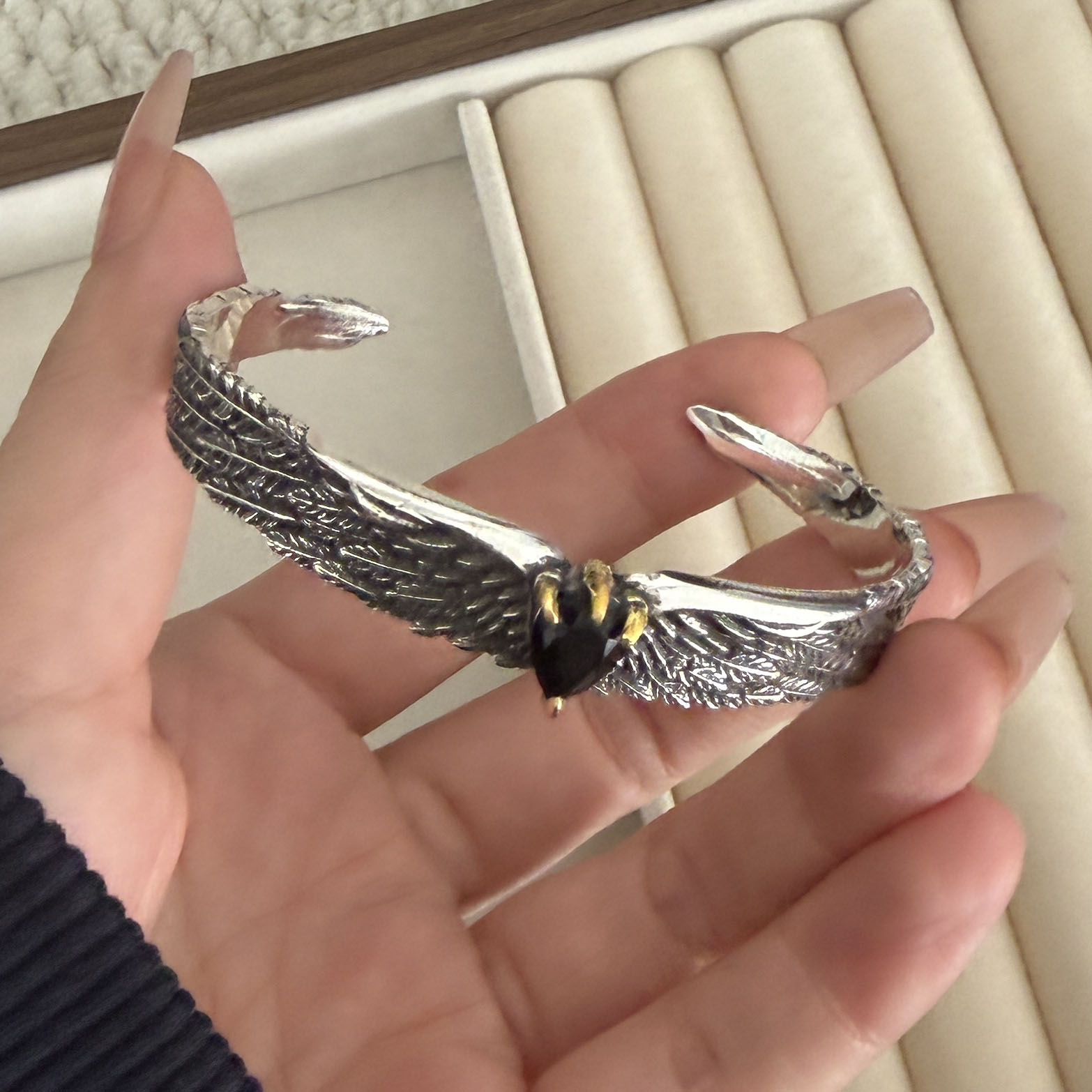 سوار فضة استرلينية 925 صلبة 10 - مراجعة Resin Bangle Bracelet وسعره