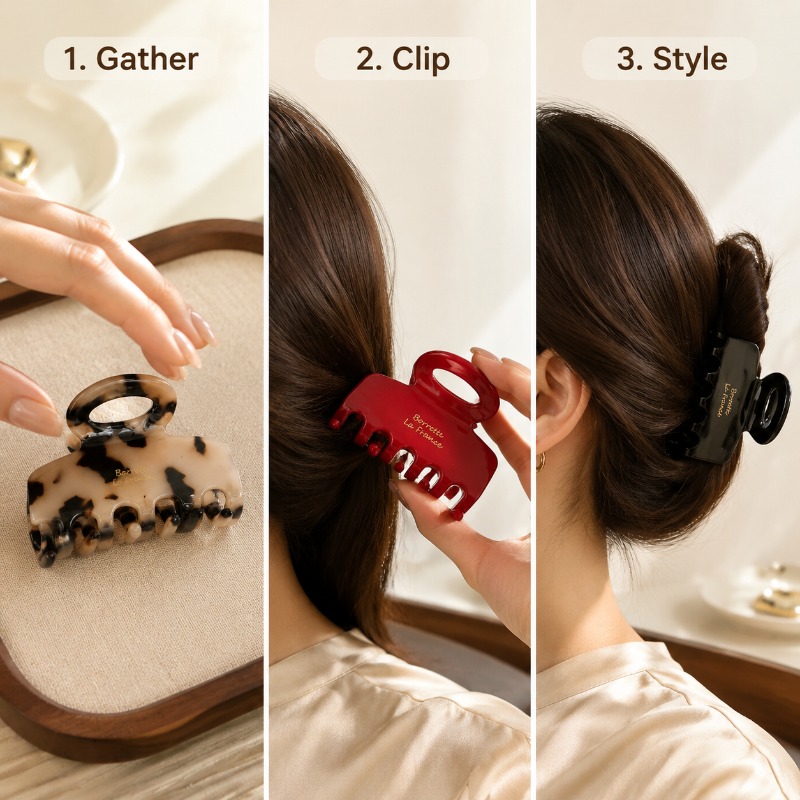 مشابك شعر فرنسية متوسطة الحجم  - مراجعة Women'S Work Accessories وسعره