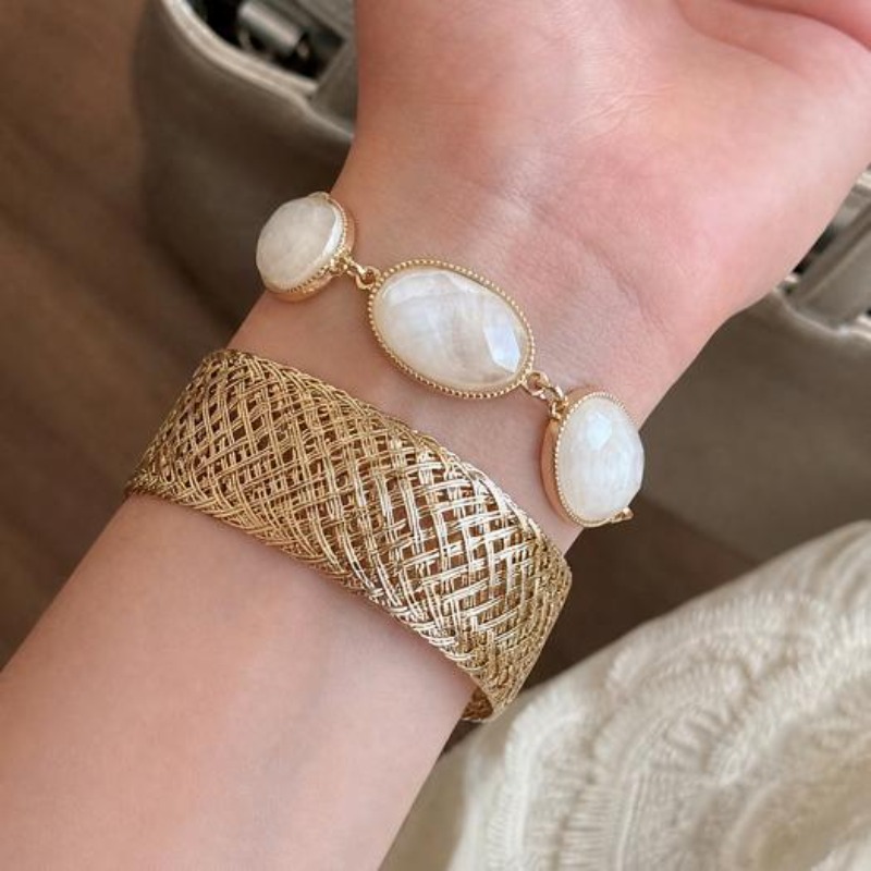 سوار بوهيمي منسوج من الراتنج ب - مراجعة Resin Bangle Bracelet وسعره