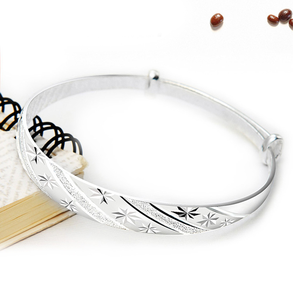 أساور فضية دائرية عصرية رائجة  - مراجعة Resin Bangle Bracelet وسعره
