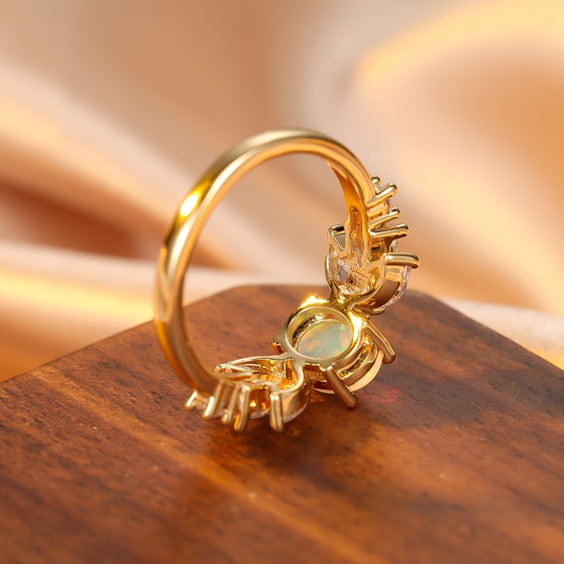 خاتم زركون ذهبي أبيض بتصميم عي - مراجعة Women'S Accessories Australia وسعره